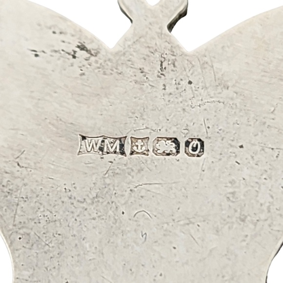 Vintage William Manton England Sterling Silver Butterfly Bookmark #16818 - Picture 6 of 7